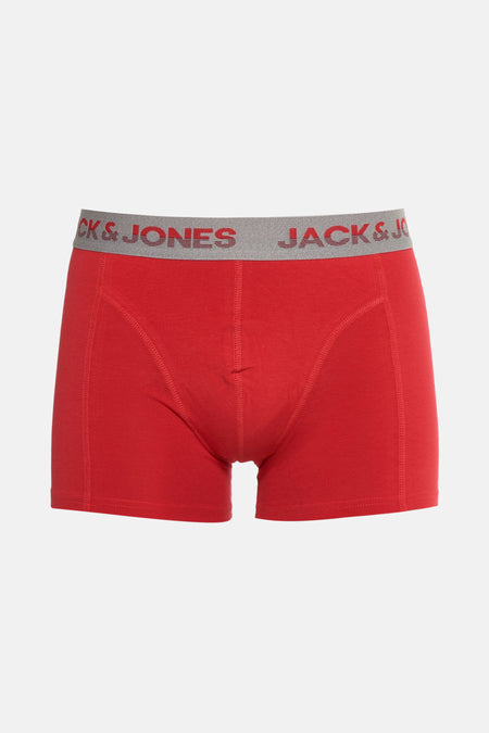 Boxer rouge pour homme de ACCESSORIES BY JACK & JONES avec ceinture grise logotypée.