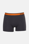 Donkerblauwe boxer van ACCESSORIES BY JACK & JONES met contrasterende oranje tailleband.