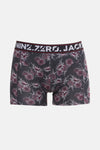 Multikleuren boxer van ACCESSORIES BY JACK & JONES met rood en wit bloemenpatroon.