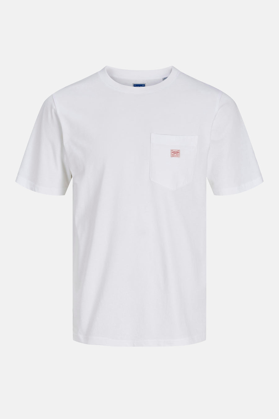 Wit T-shirt met korte mouwen van PREMIUM BLUE by JACK & JONES, met een vierkante borstzak.