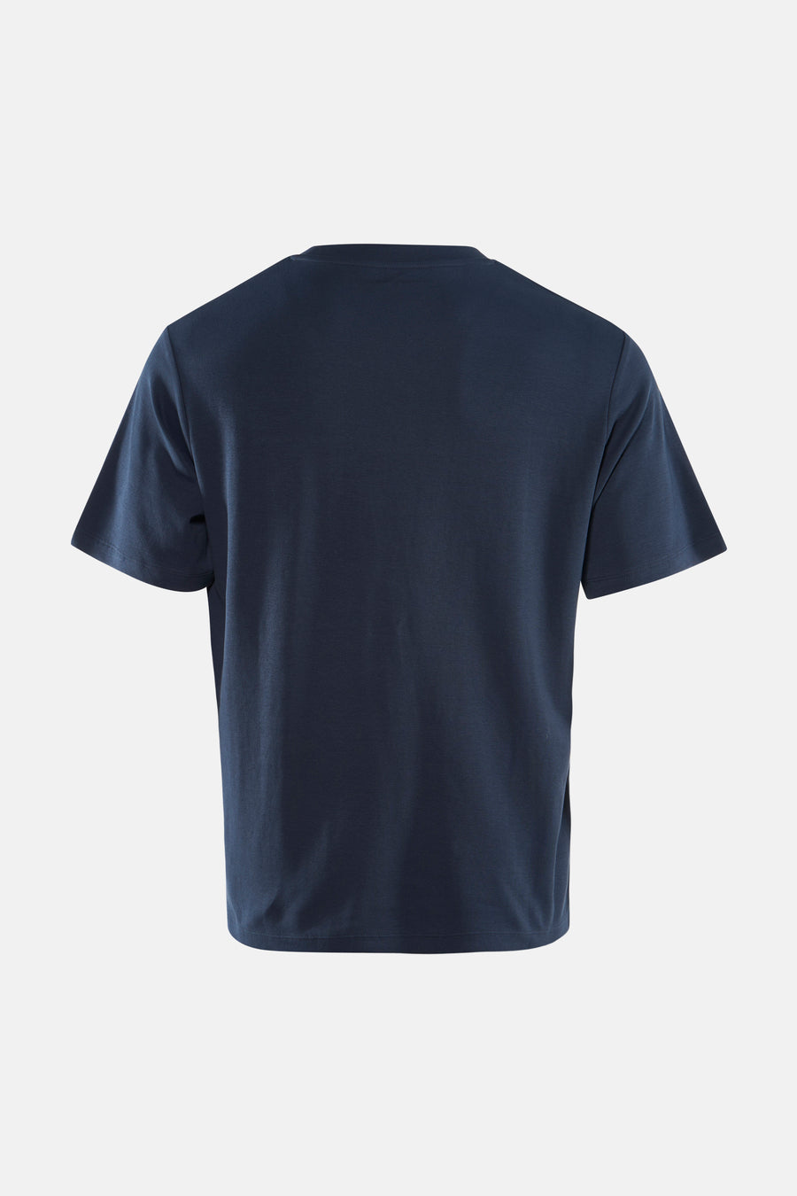 T-shirt bleu à manches courtes de JACK & JONES, vue de dos, sur fond uni.