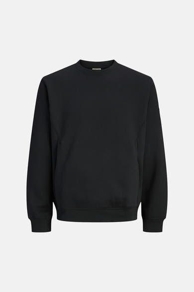 Effenchemise zwart van JACK & JONES, klassiek model met ronde hals