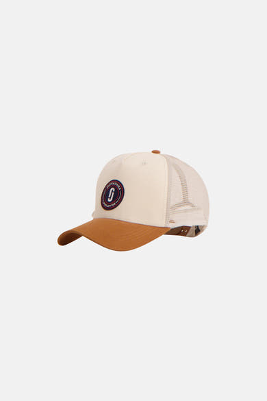 Casquette multicolore ACCESSORIES BY JACK & JONES avec visière marron et arrière en maille.