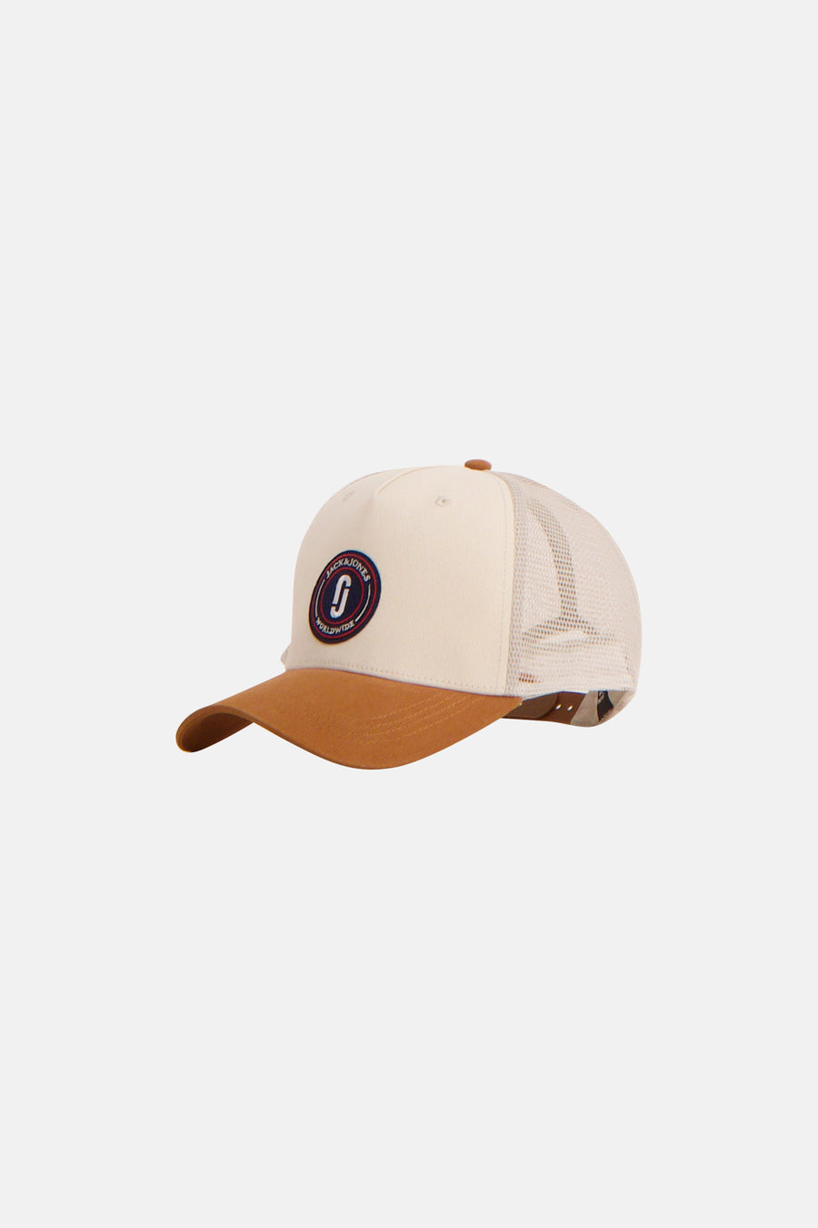 Casquette multicolore ACCESSORIES BY JACK & JONES avec visière marron et arrière en maille.
