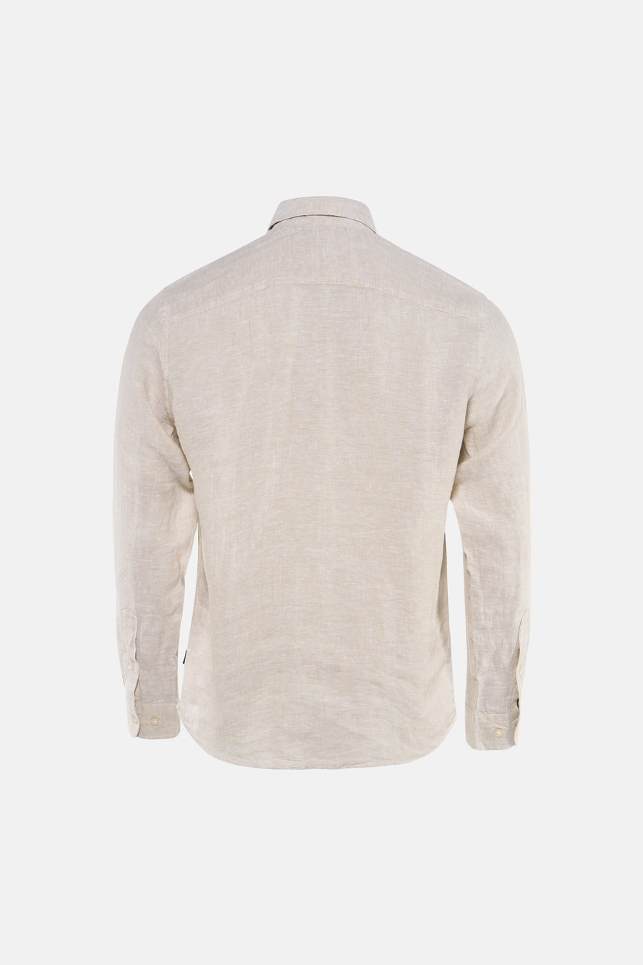 Chemise écru à manches longues de PREMIUM by JACK & JONES, en lin, vue de dos.