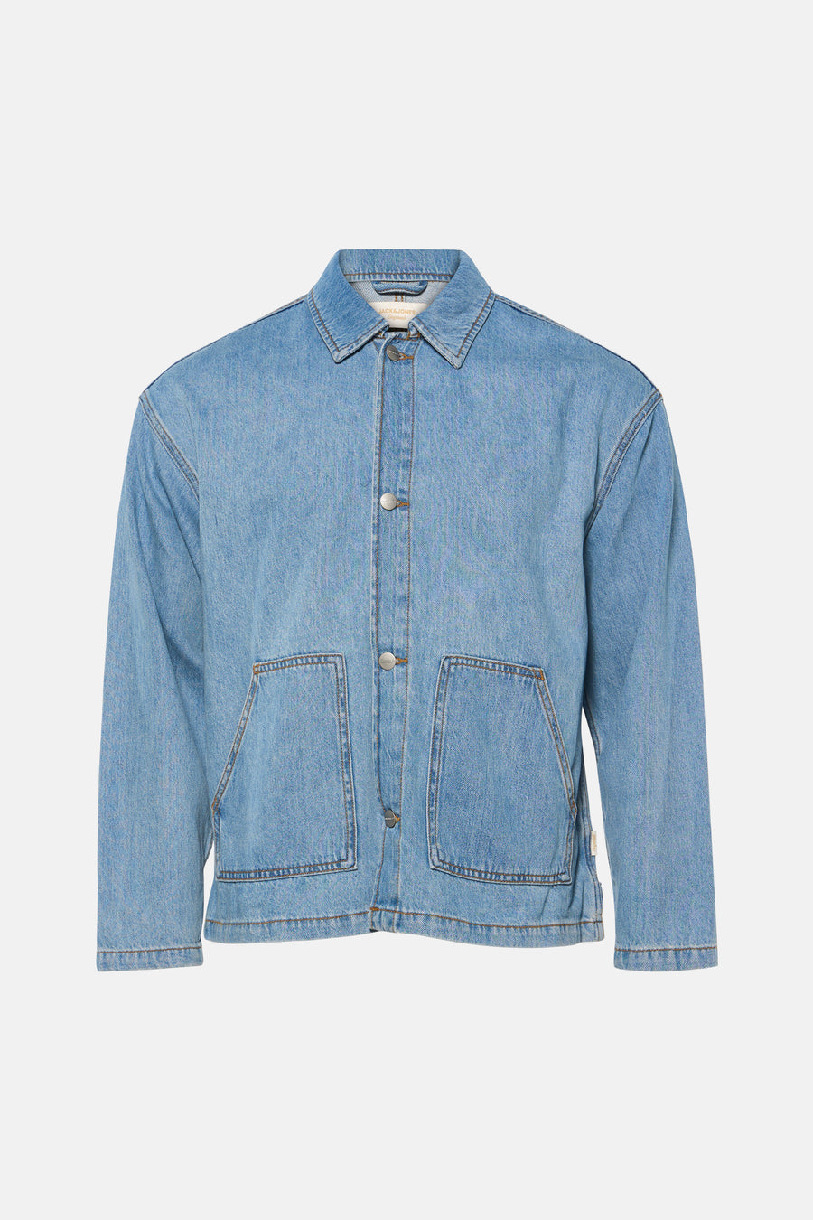 Veste en jean bleu clair by ORIGINALS BY JACK & JONES avec poches plaquées et fermeture boutonnée.