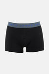 Boxer noir par ACCESSORIES BY JACK & JONES, ceinture élastique grise avec lettrage bleu.