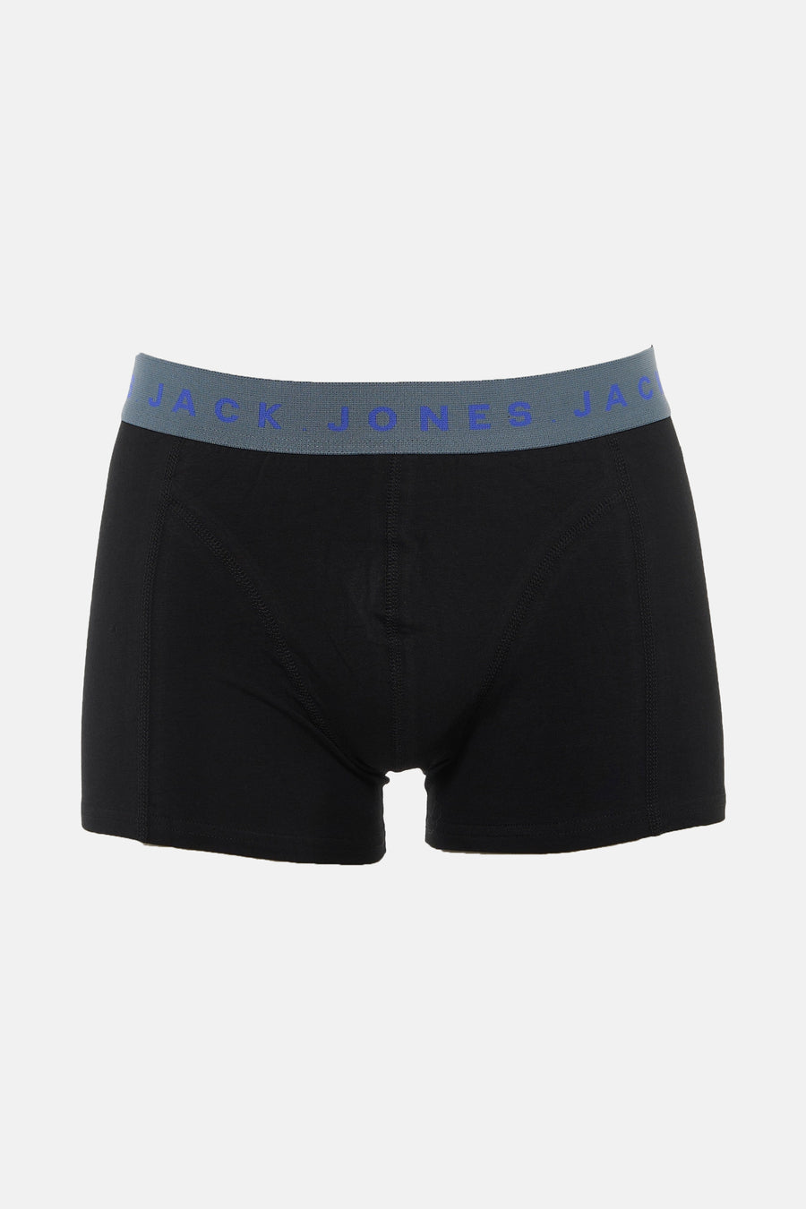 Boxer noir par ACCESSORIES BY JACK & JONES, ceinture élastique grise avec lettrage bleu.