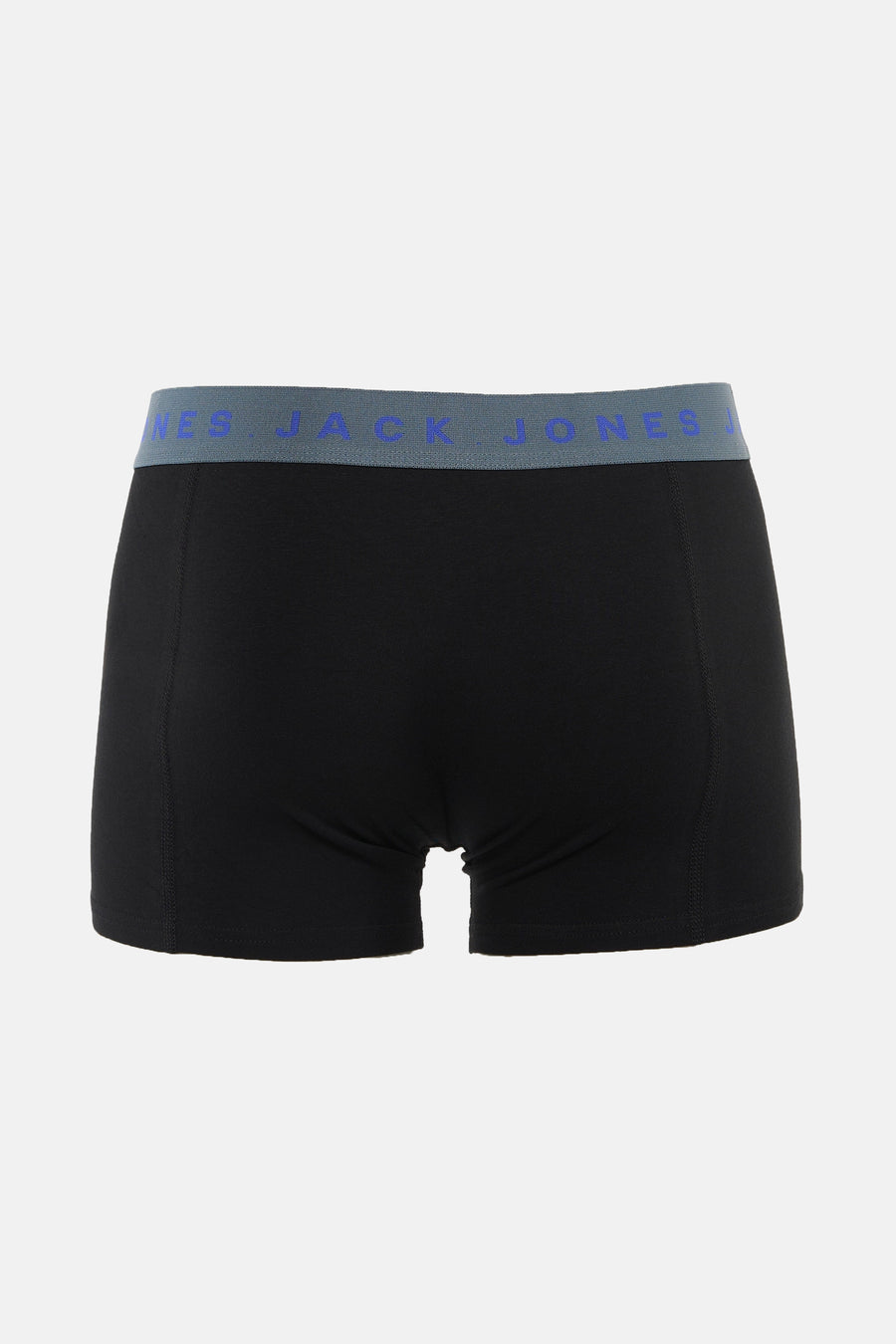 Boxer noir par ACCESSORIES BY JACK & JONES avec ceinture gris chiné et logo bleu.