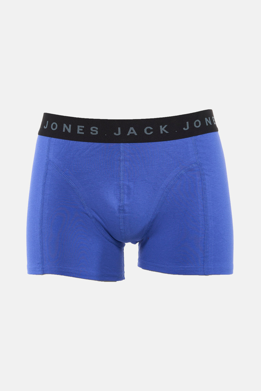 Blauwe boxer van ACCESSORIES BY JACK & JONES met een zwarte elastische tailleband met merklogo.