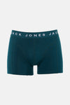 Groene boxer van Accessories by Jack & Jones, met een elastische tailleband met merknaam.