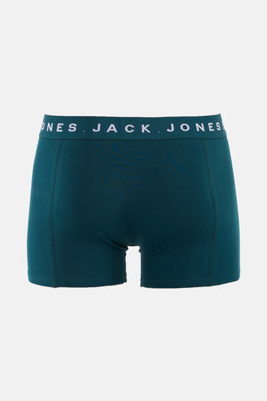 Boxer vert par Accessories by Jack & Jones, avec une ceinture élastique portant le nom de la marque.