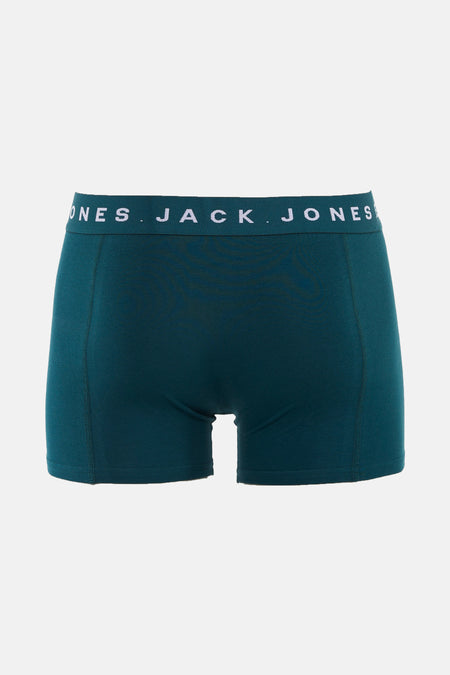 Boxer vert par Accessories by Jack & Jones, avec une ceinture élastique portant le nom de la marque.