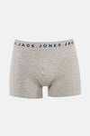 Grijze boxer van jersey van ACCESSORIES BY JACK & JONES, met elastische tailleband met logo.