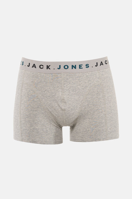 Grijze boxer van jersey van ACCESSORIES BY JACK & JONES, met elastische tailleband met logo.