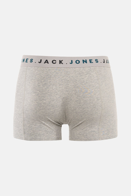 Boxer gris en jersey de ACCESSORIES BY JACK & JONES, avec ceinture élastique logotypée.