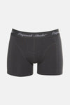 Grijze boxer van ACCESSORIES BY JACK & JONES met elastische tailleband met logo en zichtbare naden.