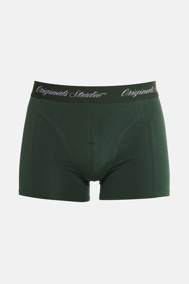 Groene boxer van ACCESSORIES BY JACK & JONES, met een elastische tailleband met logo.