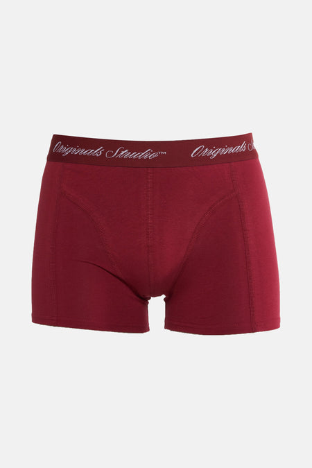 Boxer rouge de ACCESSORIES BY JACK & JONES, avec une ceinture élastique logotypée.