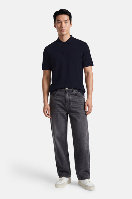 Polo met korte mouwen - blauw