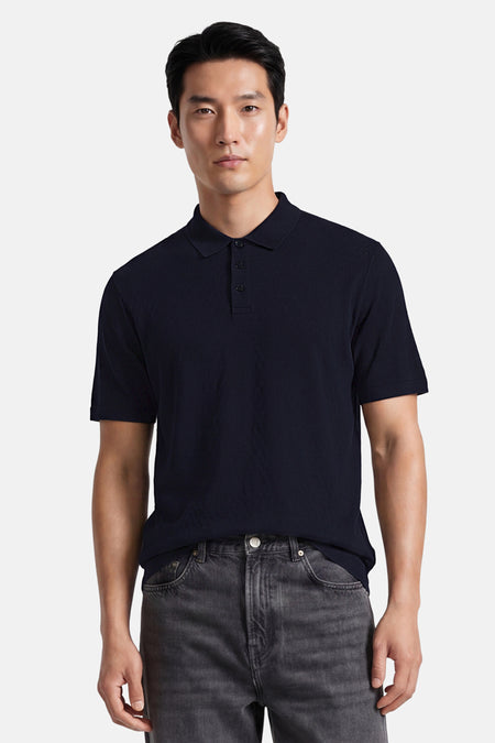 Polo met korte mouwen - blauw
