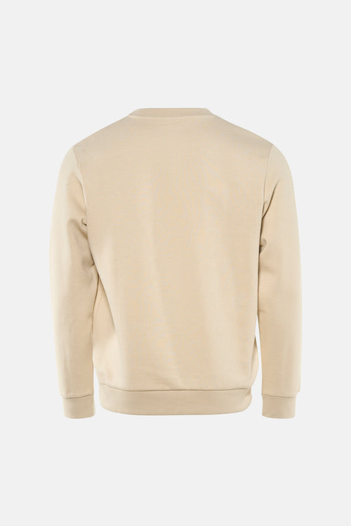 Sweat beige de JACK & JONES, vue arrière, avec poignets et ourlet côtelés.