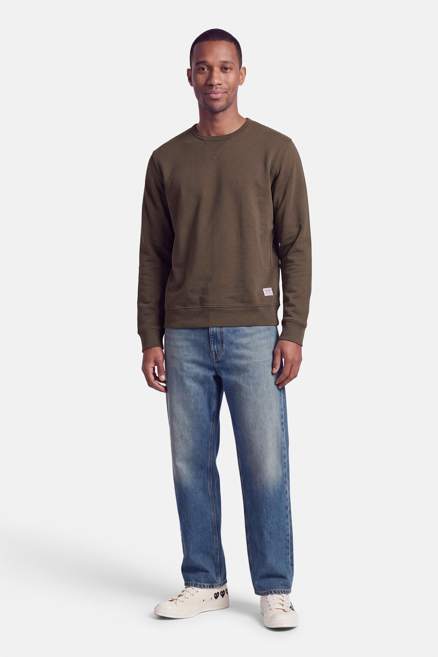 Sweat col O - Brun