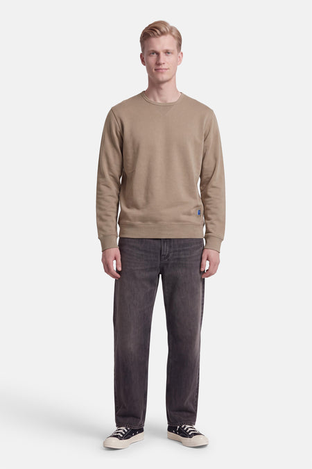 Sweat col O - taupe