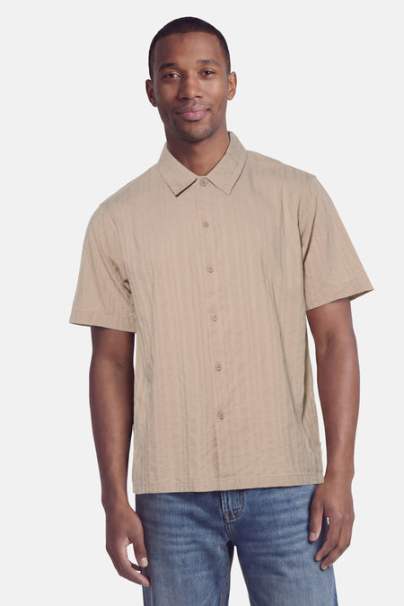 Chemise à manches courtes - gris