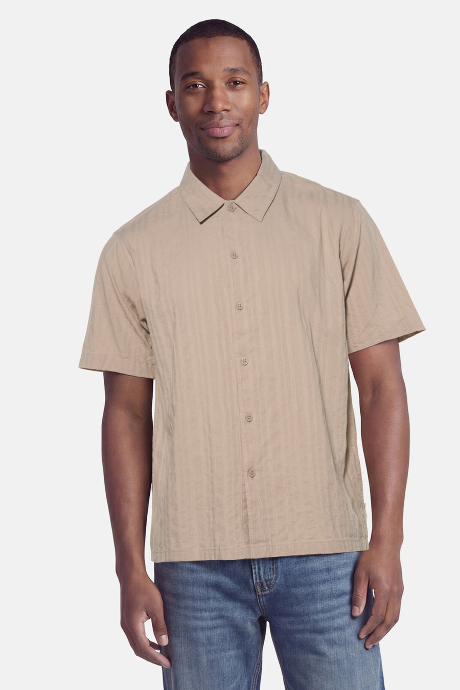 Chemise à manches courtes - gris