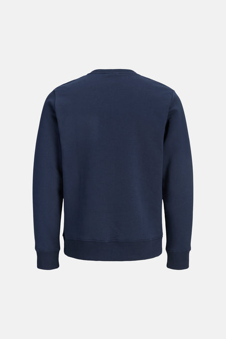Sweat col O - bleu