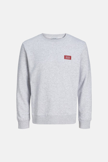 Sweat col O - gris