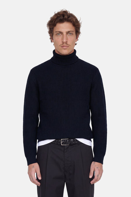 Pull met rolkraag - Navy Blazer