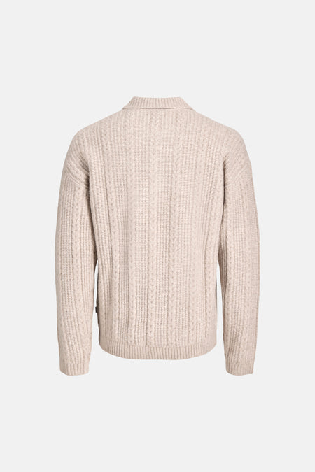 Pull O-hals - ecru