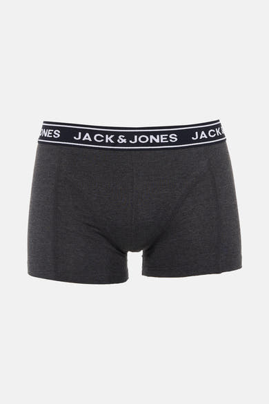 Boxer gris chiné de ACCESSORIES BY JACK & JONES, avec une ceinture élastique logotypée.