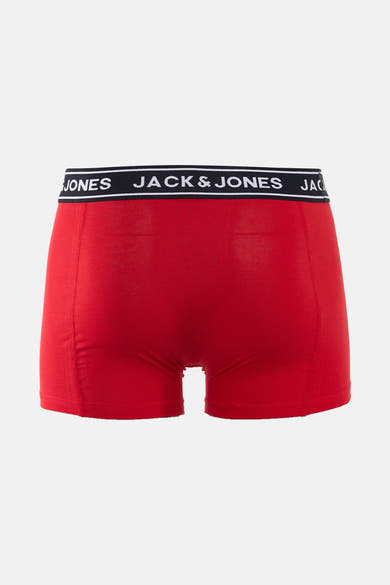 Boxer rouge pour homme de ACCESSORIES BY JACK & JONES, avec ceinture élastique logotypée.