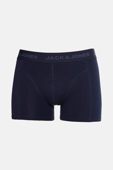 Boxer bleu marine de ACCESSORIES BY JACK & JONES, avec ceinture élastique logotée.