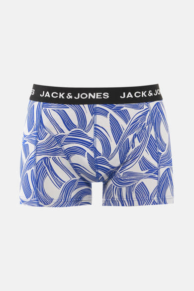 Multikleurenboxer van ACCESSORIES BY JACK & JONES met een blauw-wit bladmotief.