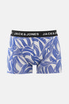 Multikleurenboxer van ACCESSORIES BY JACK & JONES met een blauw-wit bladmotief.
