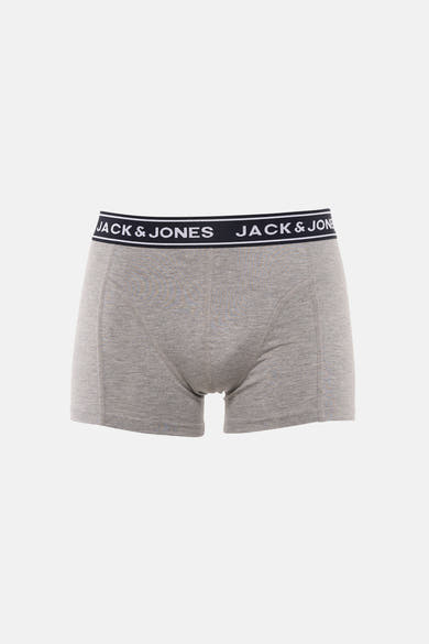 Grijs gemêleerde boxer van ACCESSORIES BY JACK & JONES, met zwarte elastische tailleband en merklogo.