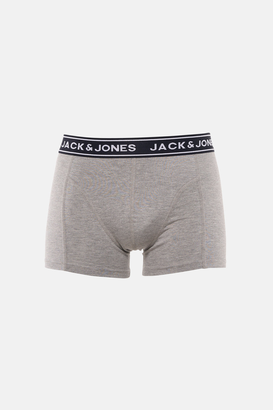 Grijs gemêleerde boxer van ACCESSORIES BY JACK & JONES, met zwarte elastische tailleband en merklogo.