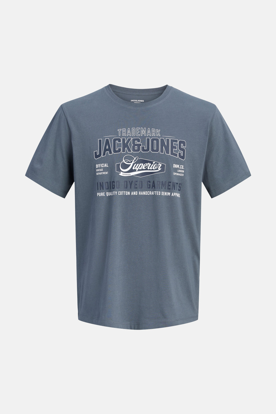 T-shirt bleu à manches courtes ORIGINALS BY JACK & JONES avec imprimé graphique sur le devant