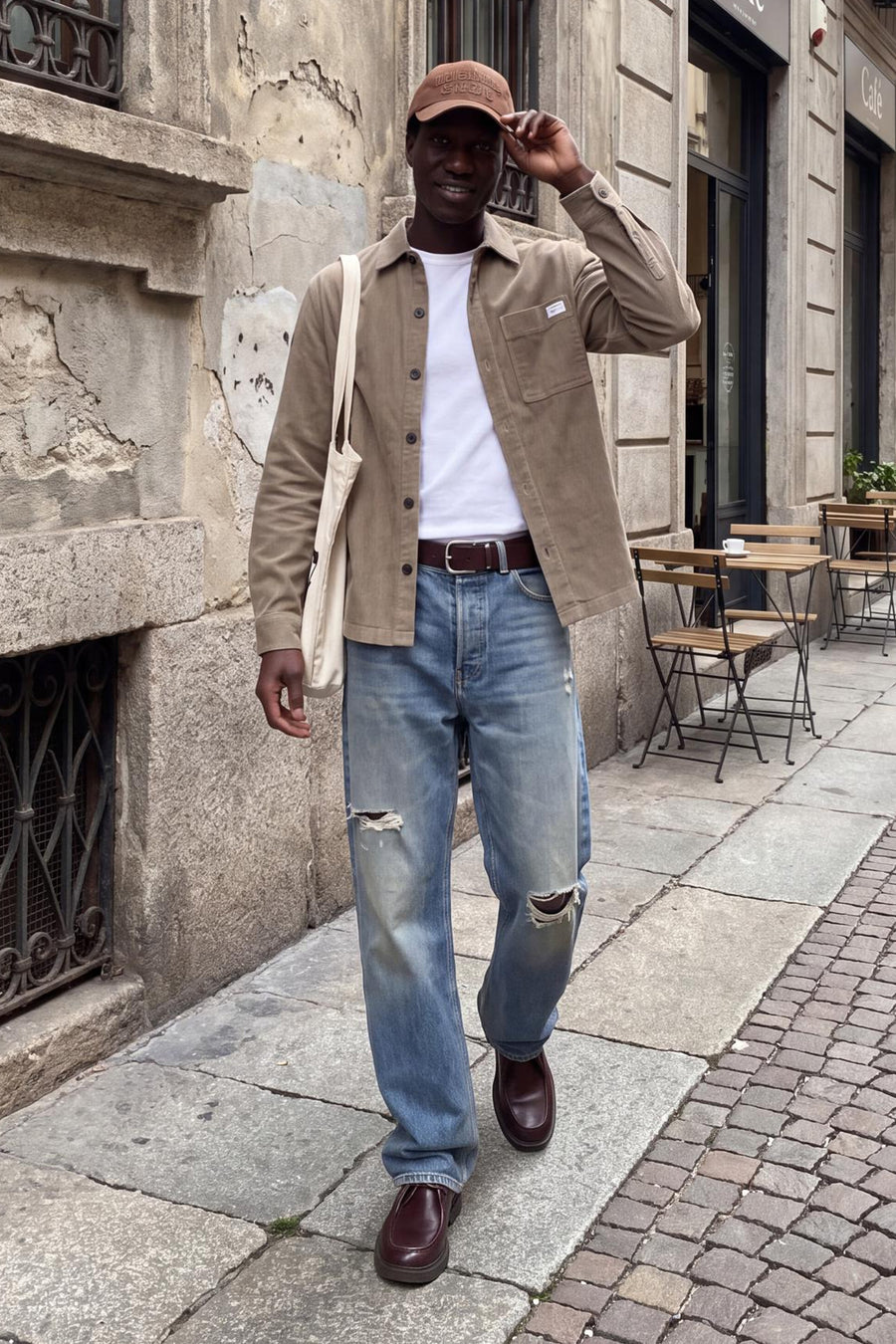 Chemise beige - ORIGINALS BY JACK & JONES
