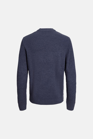 Pull col rond bleu - JACK & JONES