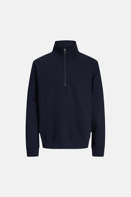 Sweat col O - bleu