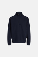 Sweat col O - bleu