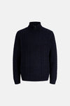 Pull col roulé bleu - PREMIUM by JACK & JONES