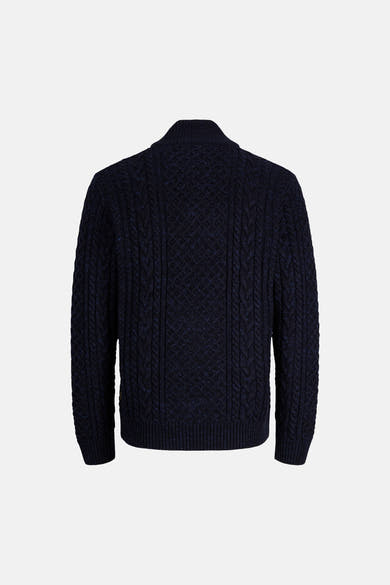 Pull col roulé bleu - PREMIUM by JACK & JONES