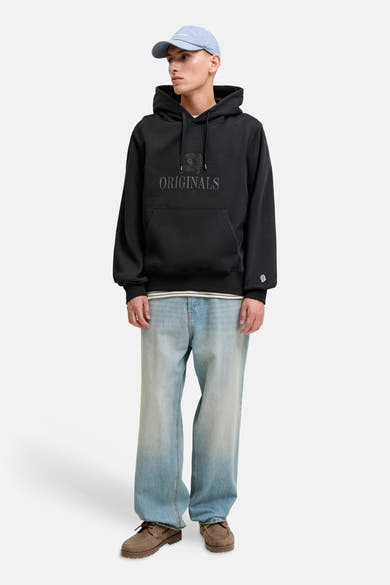 Sweat à capuche noir - ORIGINALS BY JACK & JONES