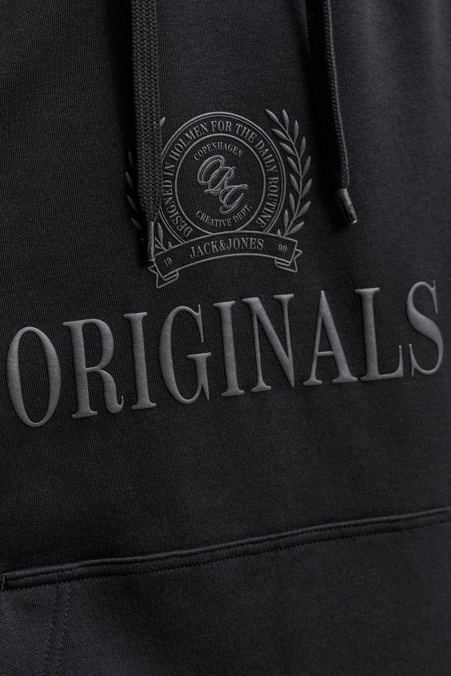Sweat à capuche noir - ORIGINALS BY JACK & JONES